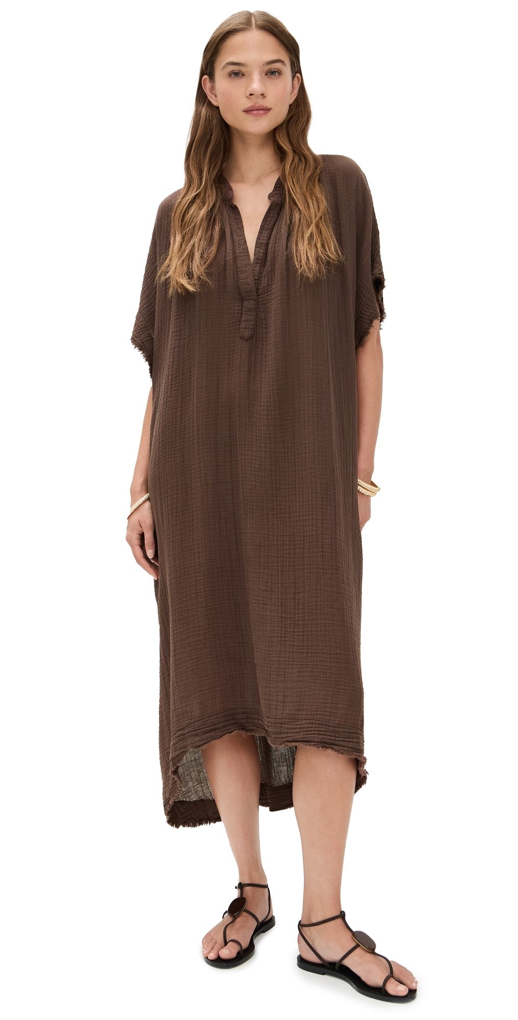 9seed Tunisia Dress Chocolate One Size