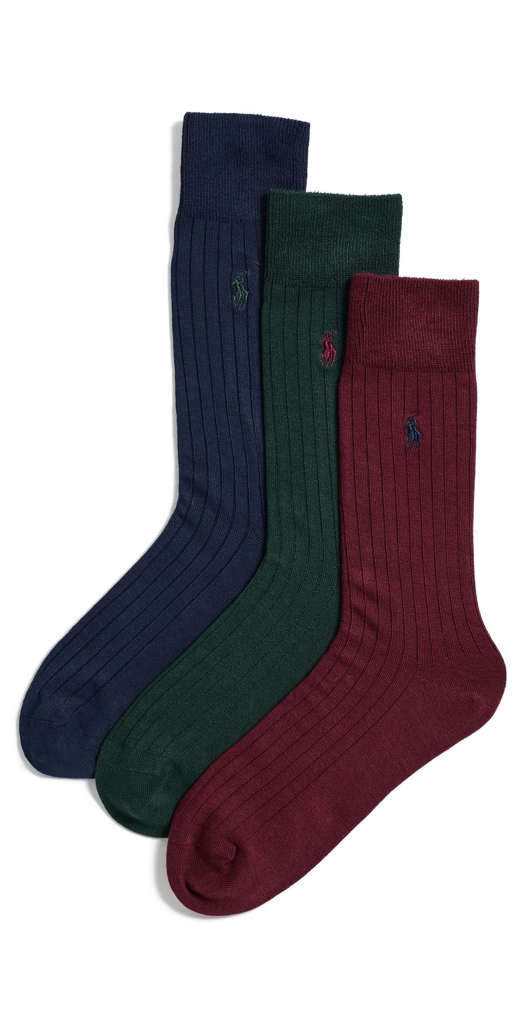 Polo Ralph Lauren Soft Touch Rib Socks 3 Pack Wine 10-13