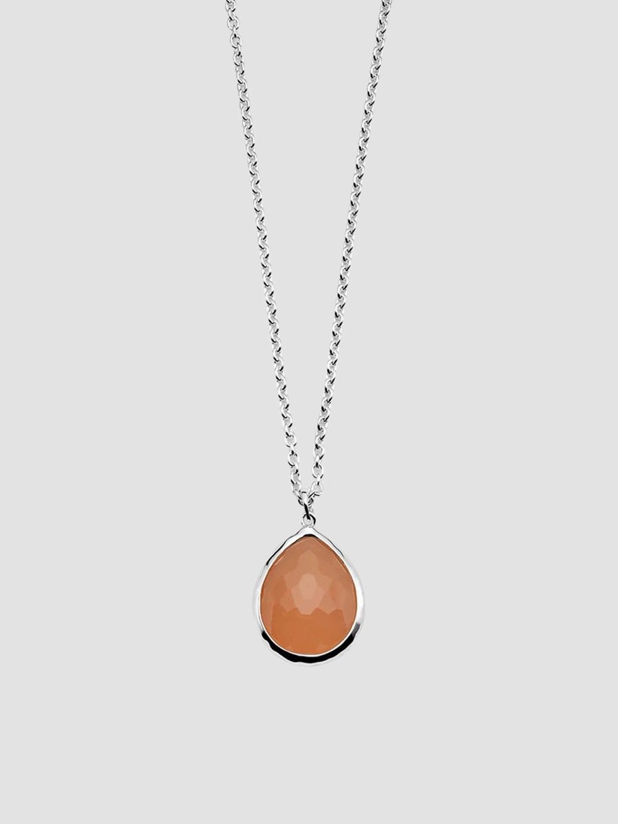 Ippolita Women's Rock Candy Sterling Silver & Peach Moonstone Teardrop Pendant Necklace - Peach