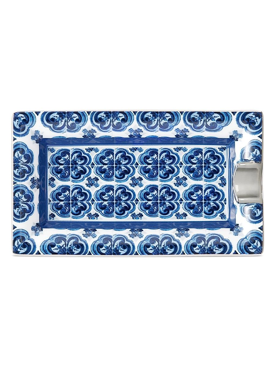 Blue Meditterano Rectangular Ashtray