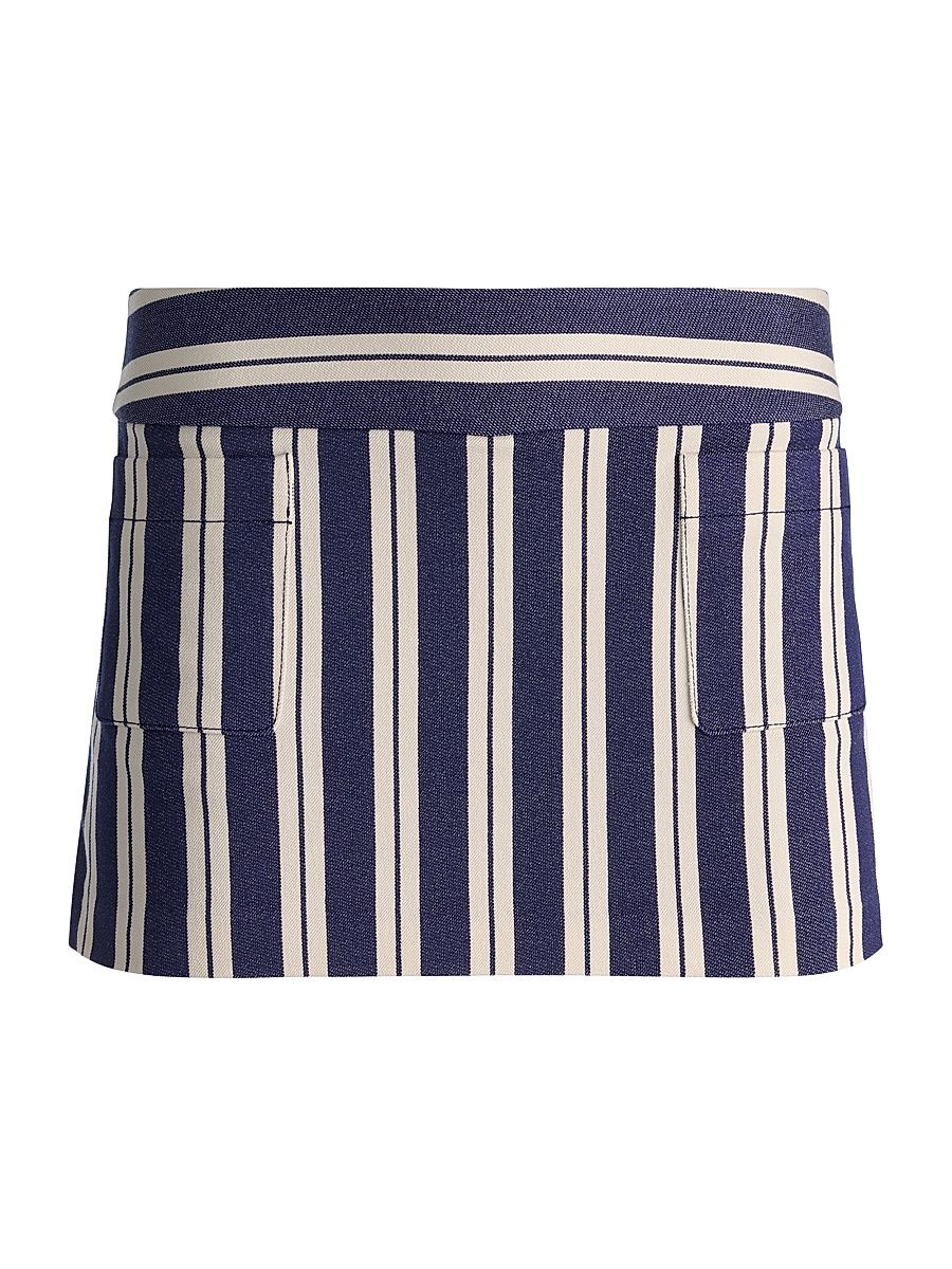 Women's Ace Striped High-Rise Skort - Metro Stripe Twilight Blue - Size 10