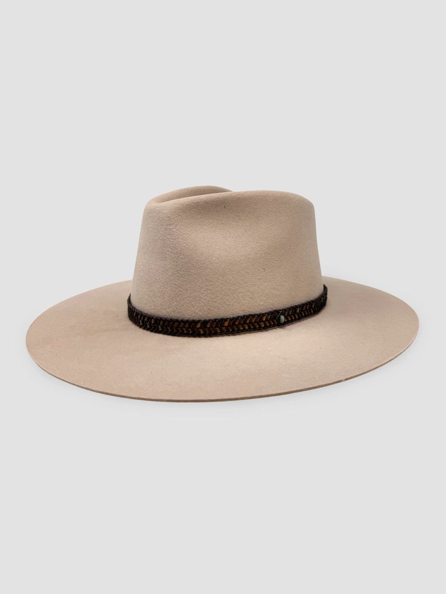 Freya Women's Sawyer Wool Fedora - Vanilla Bean - Size Large