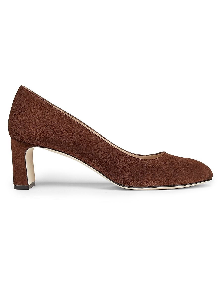 Women's Babette 60MM Suede Pumps - Deep Coffee - Size 8