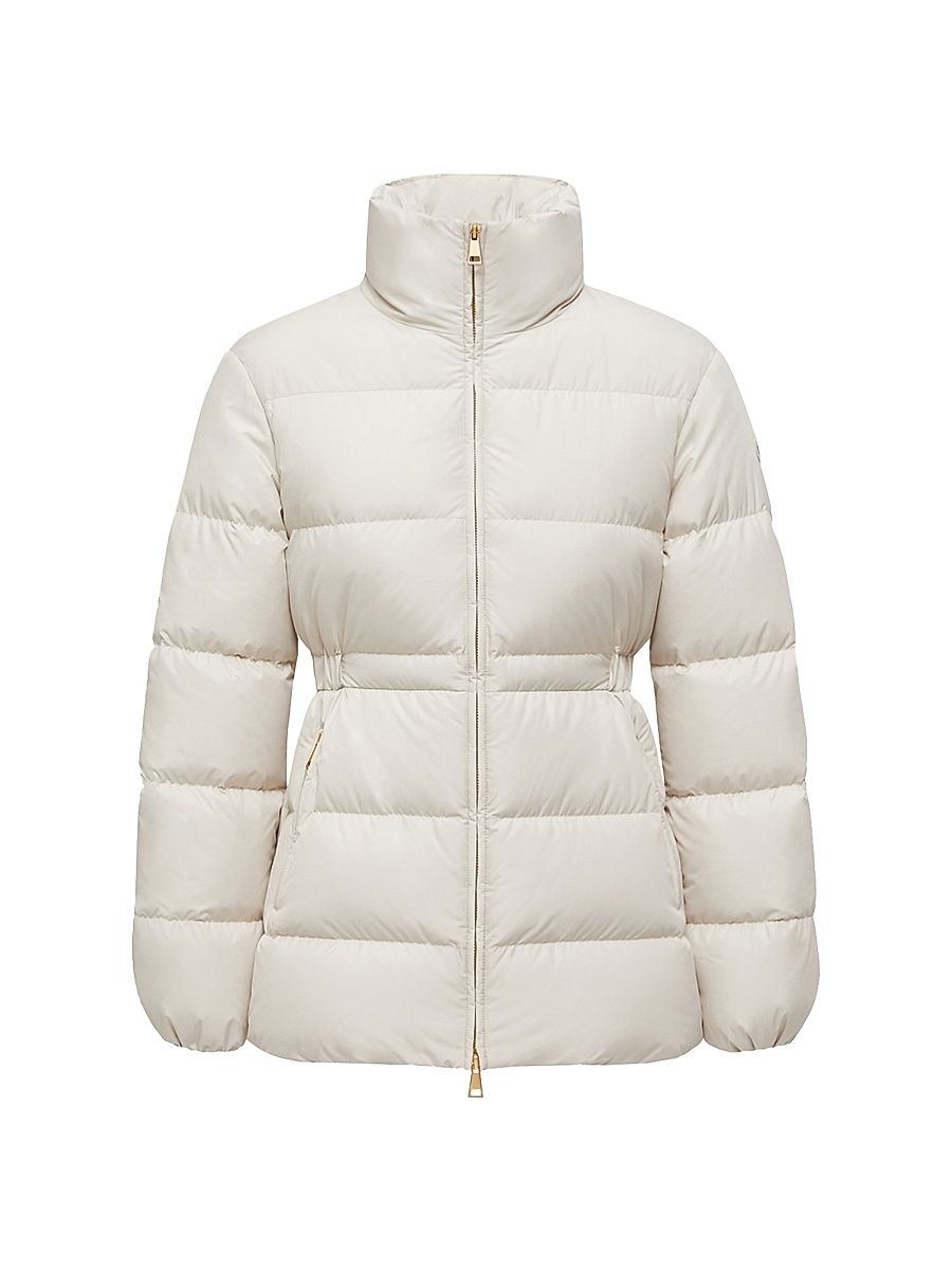 Women's Brossette Puffer Jacket - White Ivory - Size XXL