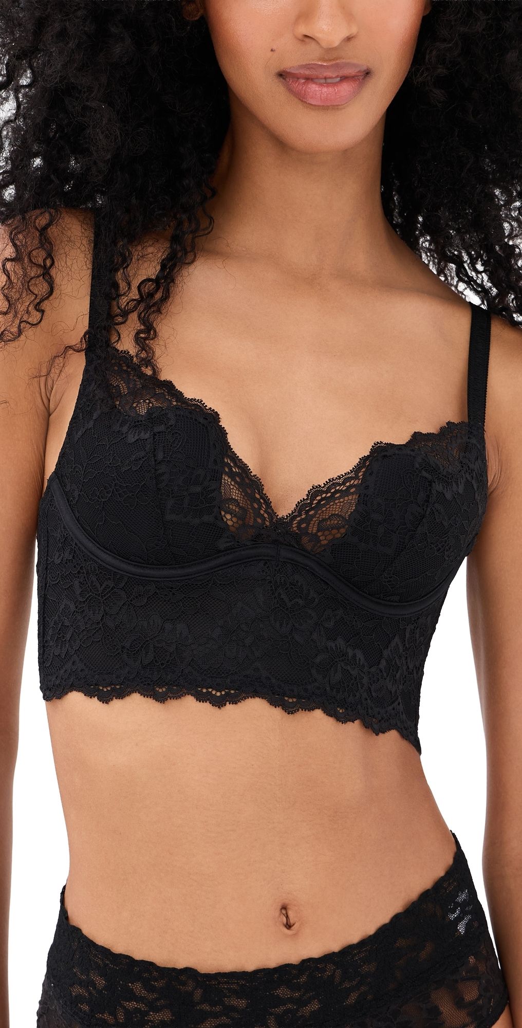 Fleur du Mal Bianca Lace Seduce U- Plunge Bra Black 36DD