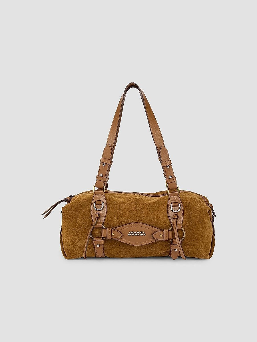 Isabel Marant Women's Tilpa Mini Suede Bowling Bag - Cognac