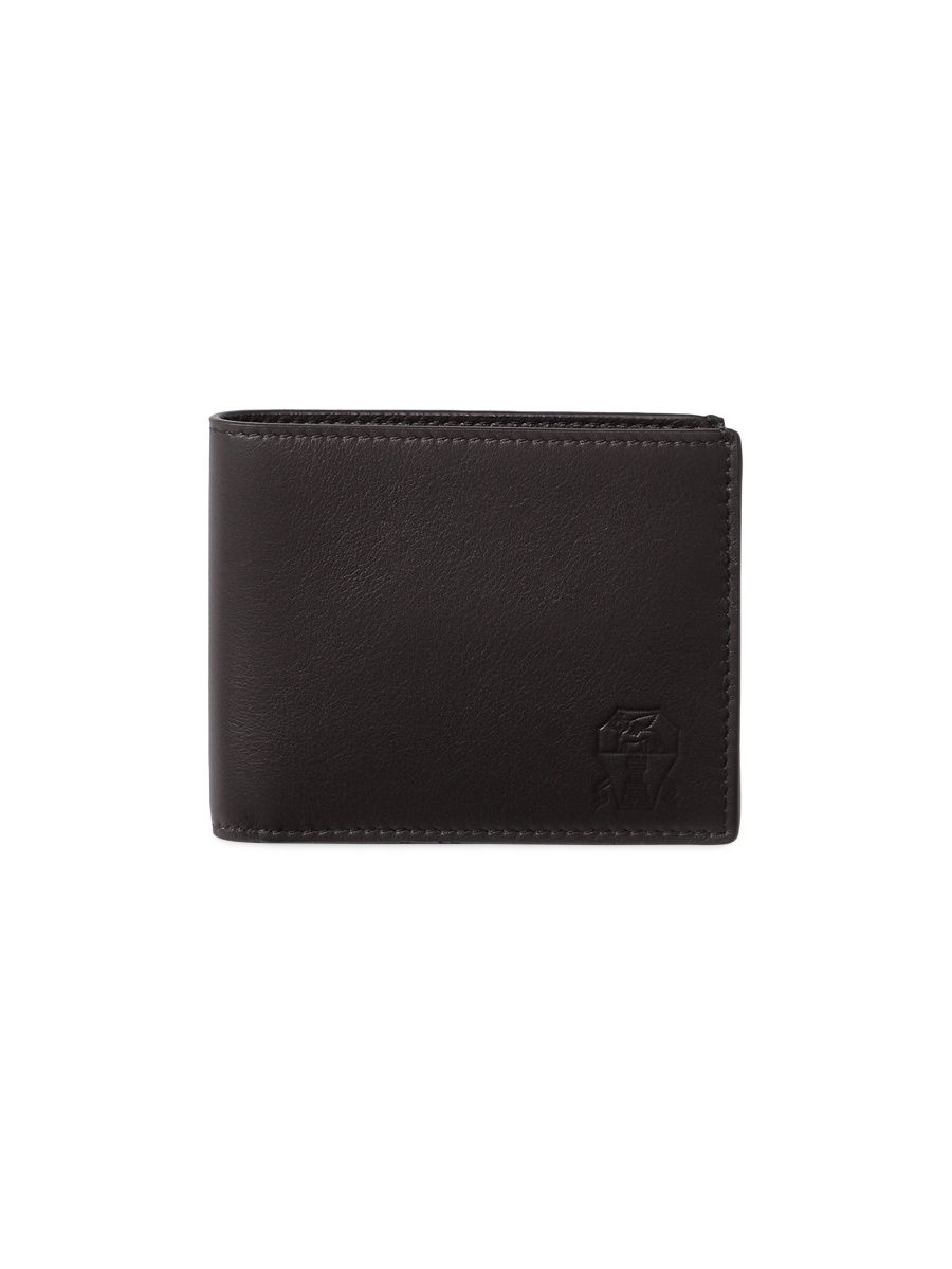 Brunello Cucinelli Men's Smooth Calfskin Wallet - Rust Brown