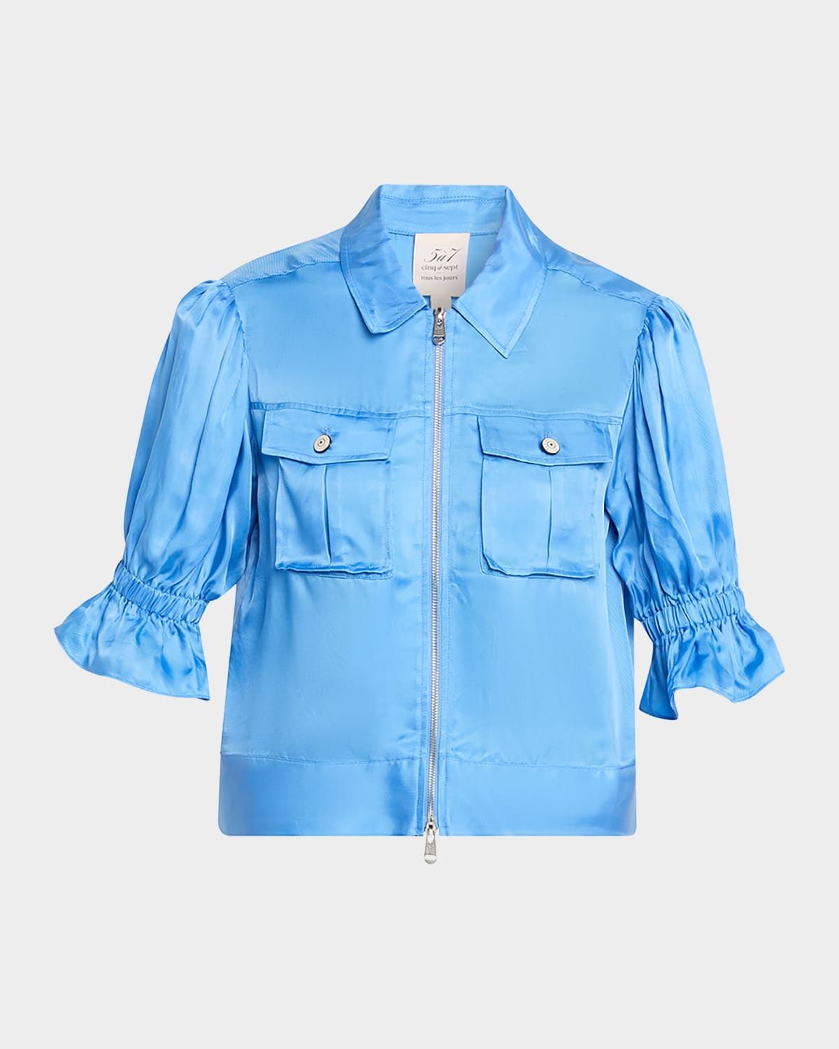 Holly Short-Sleeve Sateen Jacket