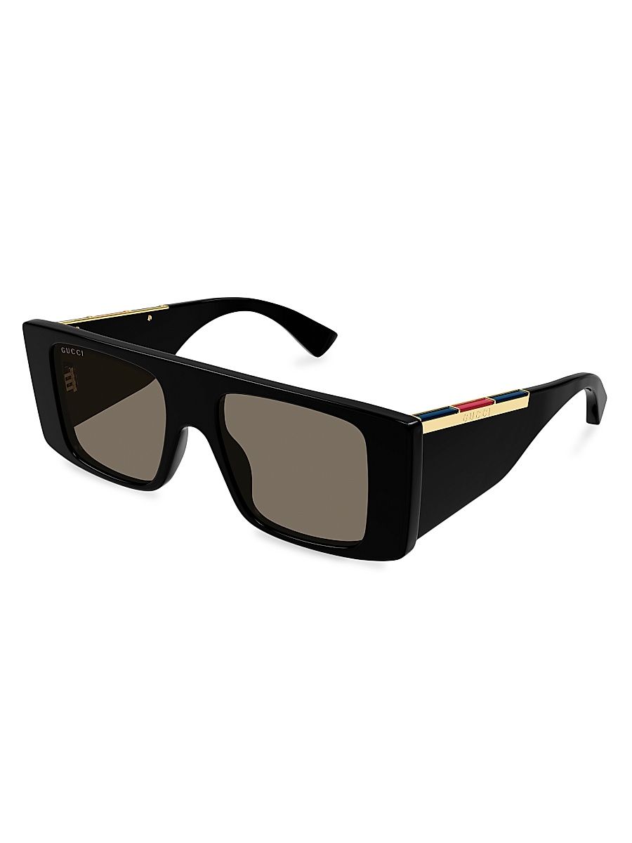 Men's 50MM Squared Sunglasses - Black