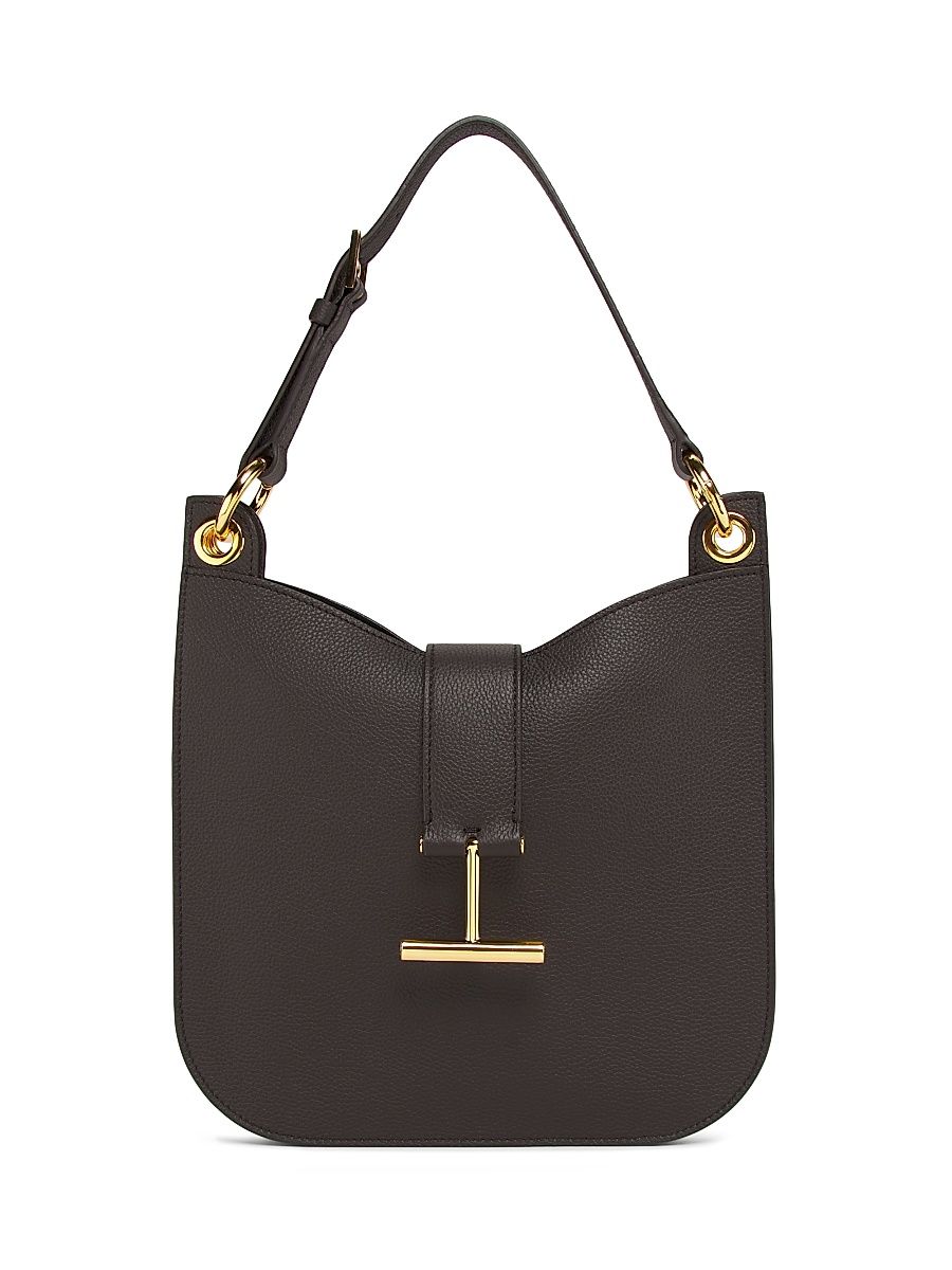 Women's Small Tara Grain Leather Crossbody Bag - Espresso