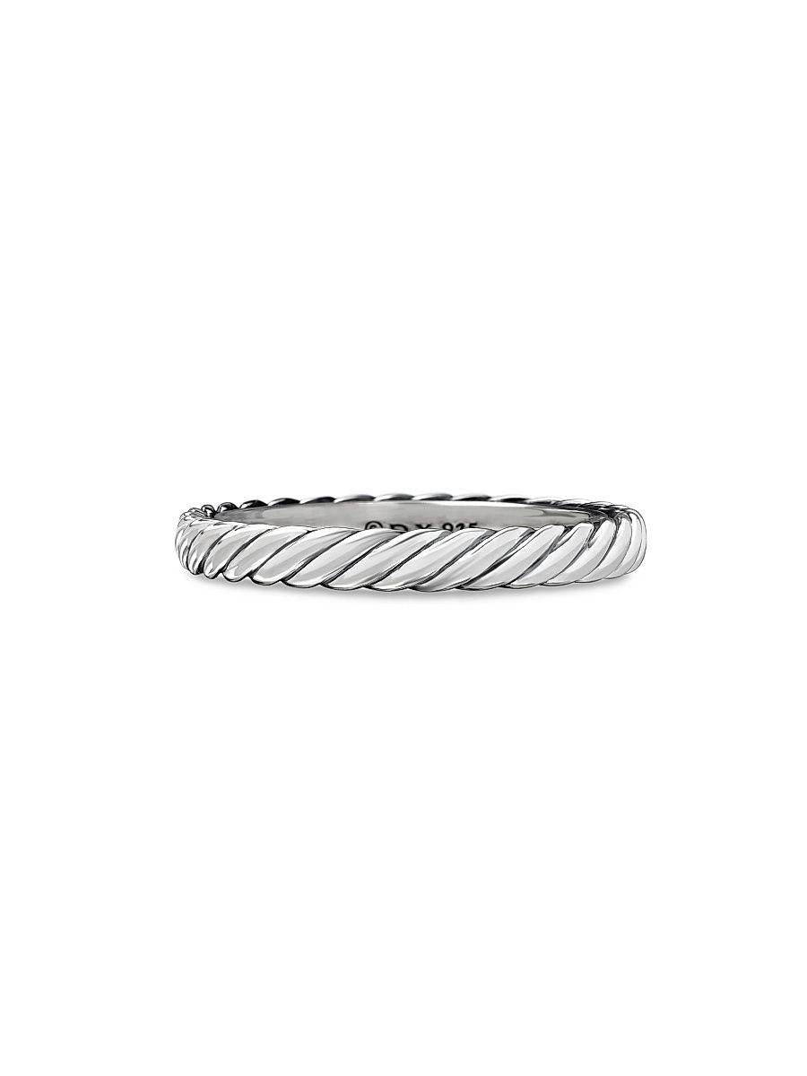 Women's Cable Collectibles Stack Ring in Sterling Silver, 3mm - Silver - Size 10