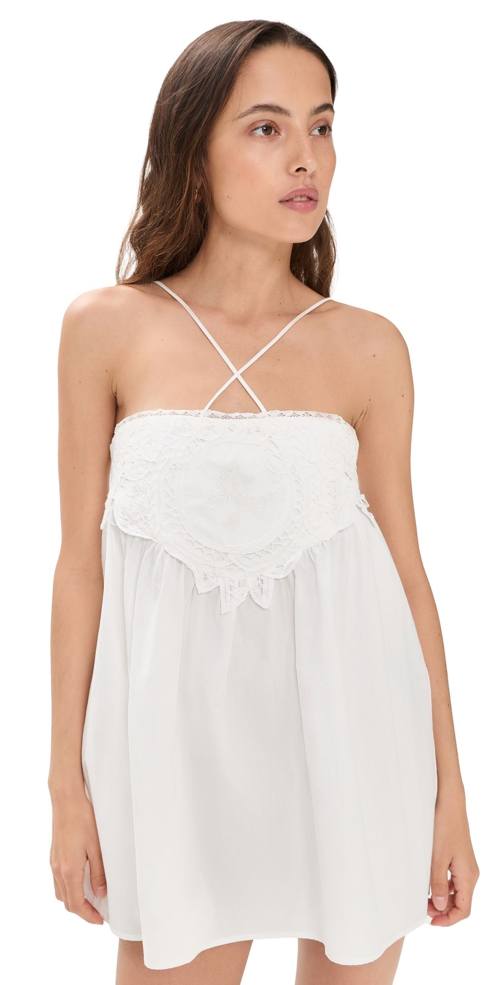 Fait Par Foutch Juniper Dress White Embroidery XL