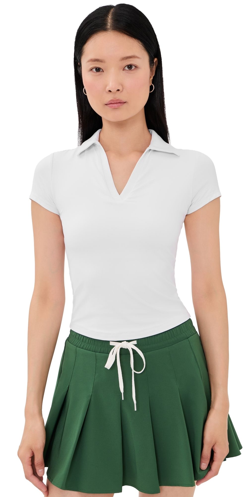 Year of Ours Studio Polo Tee White S