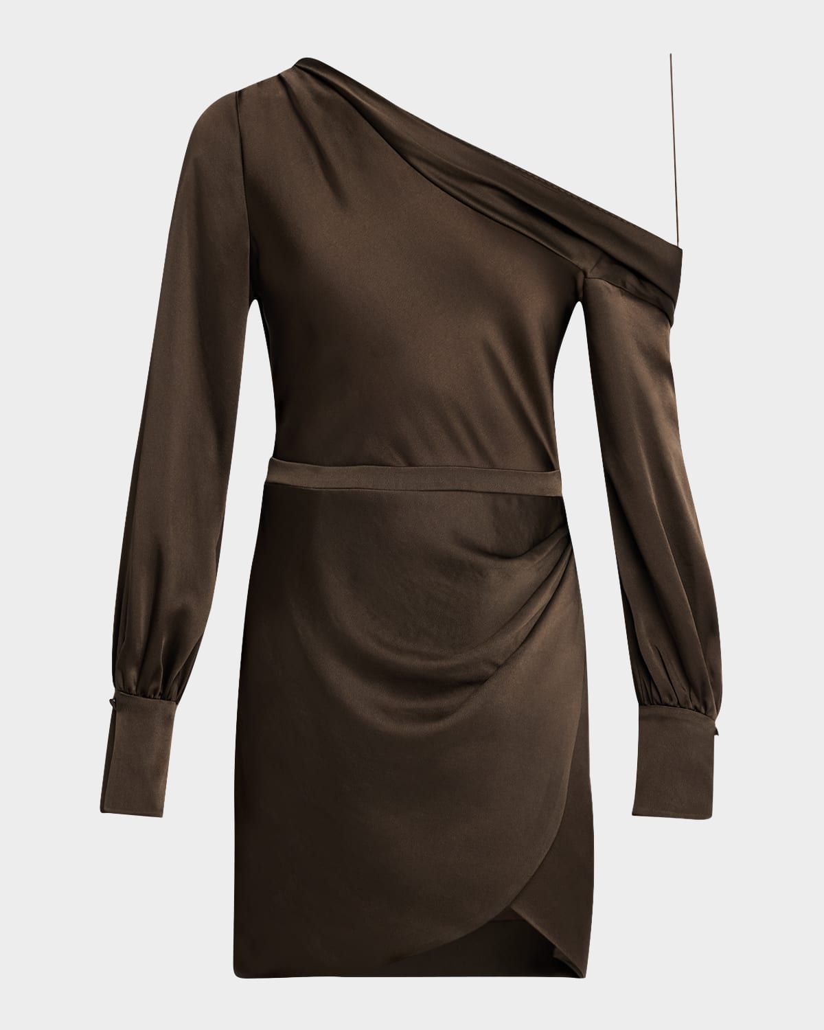 Cameron Draped One-Shoulder Mini Dress