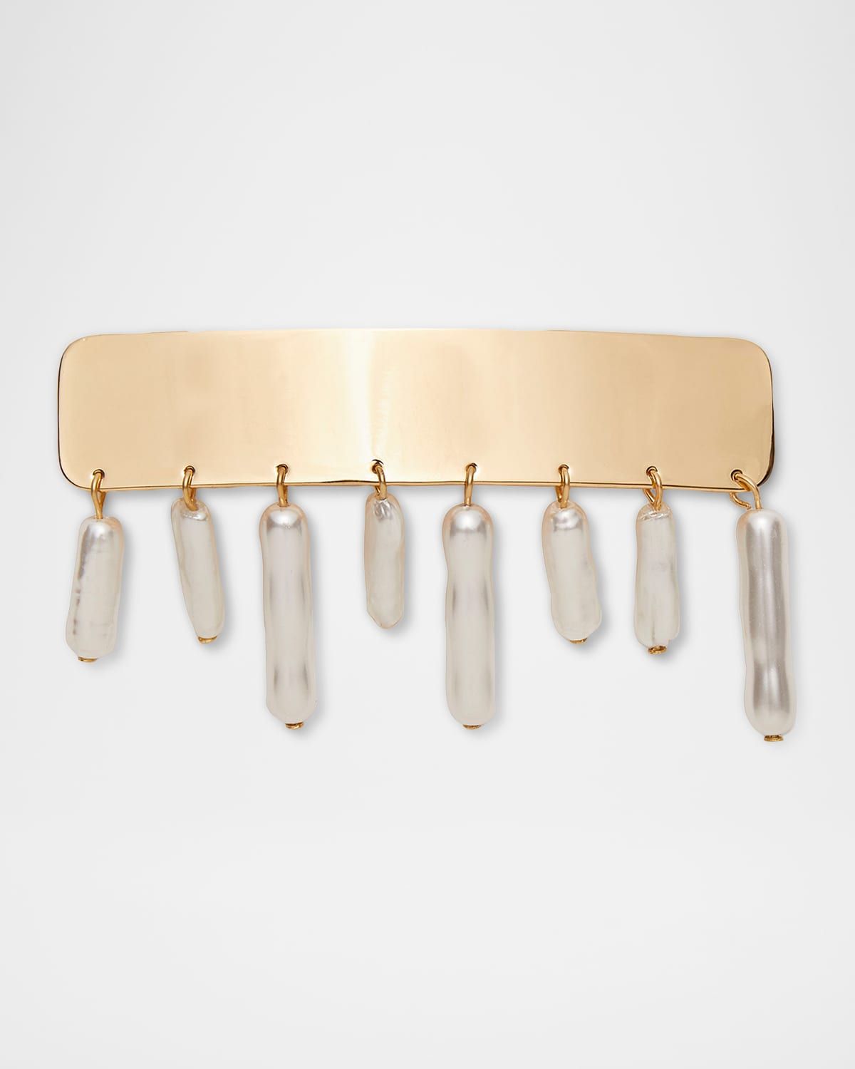 Dangling Faux Pearl Barrette