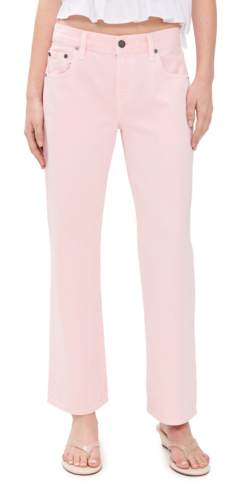 Citizens of Humanity Faye Vintage Straight Jeans Pale Coral 26