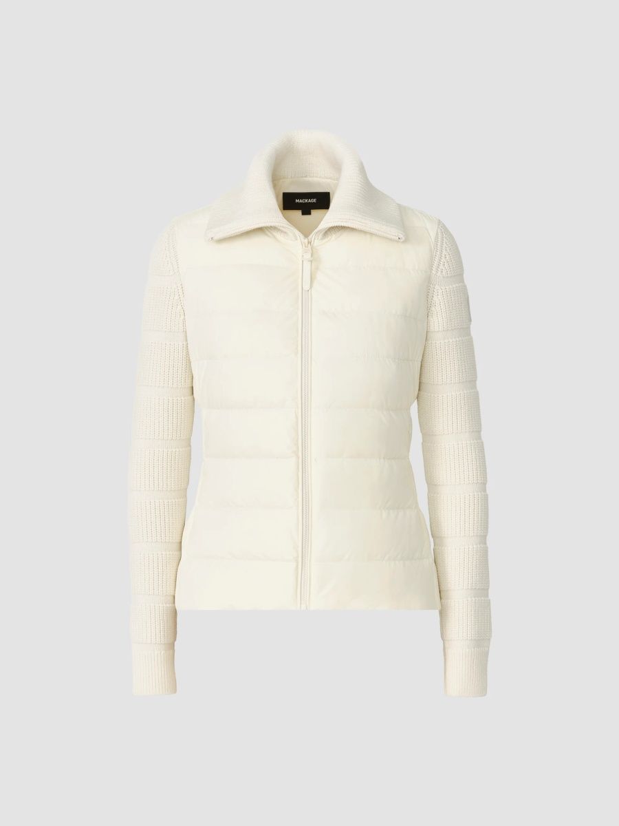 Mackage Women's Fee Lightweight Down Jacket - Cream - Size Large