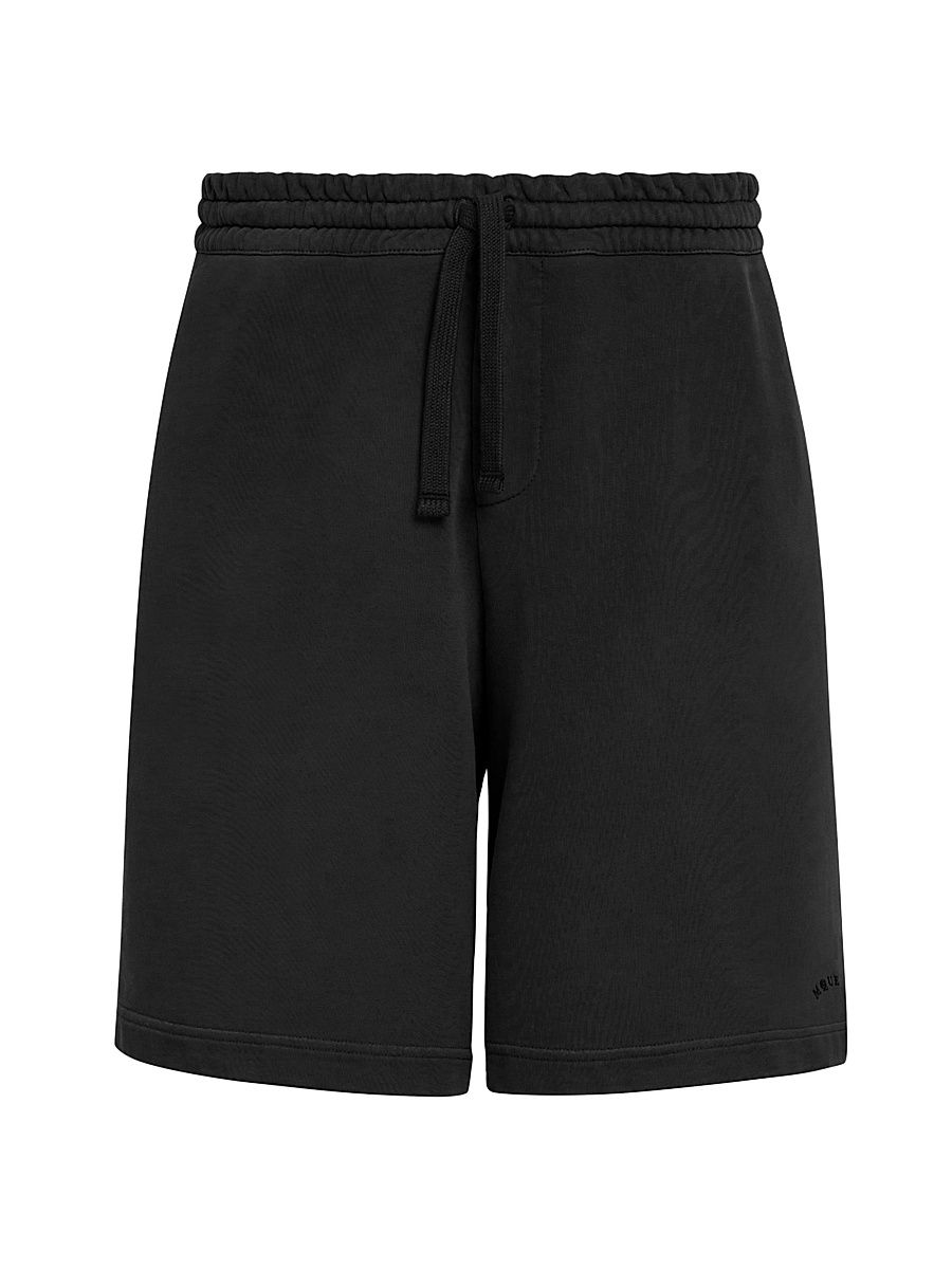 Men's Vintage-Wash Drawstring Shorts - Black - Size Large