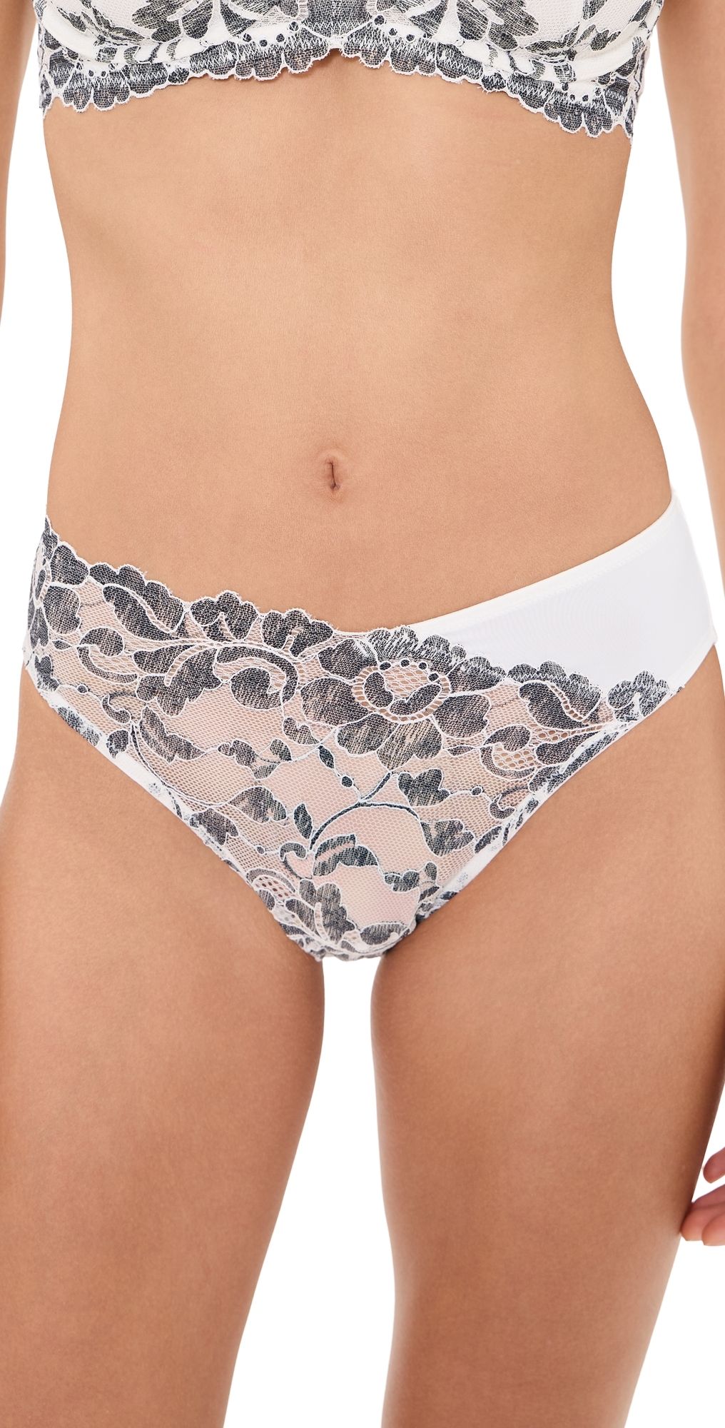 Natori Peony Bikini Panties Black L