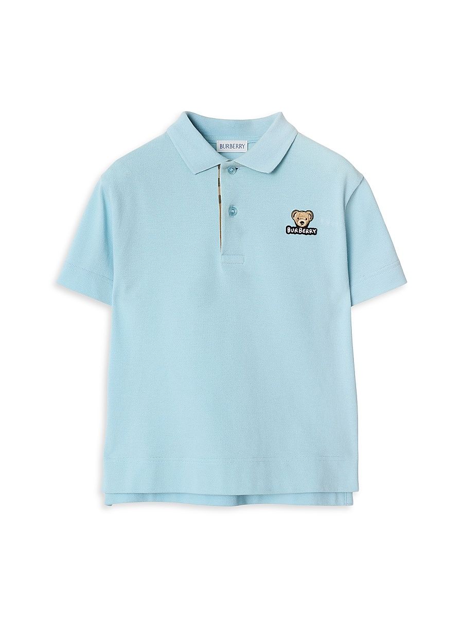 Little Boy's & Boy's Cotton Polo Shirt - Cloud Blue - Size 10