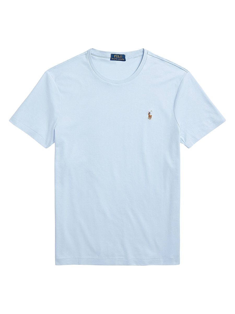 Men's Cotton Crewneck T-Shirt - Office Blue - Size XS