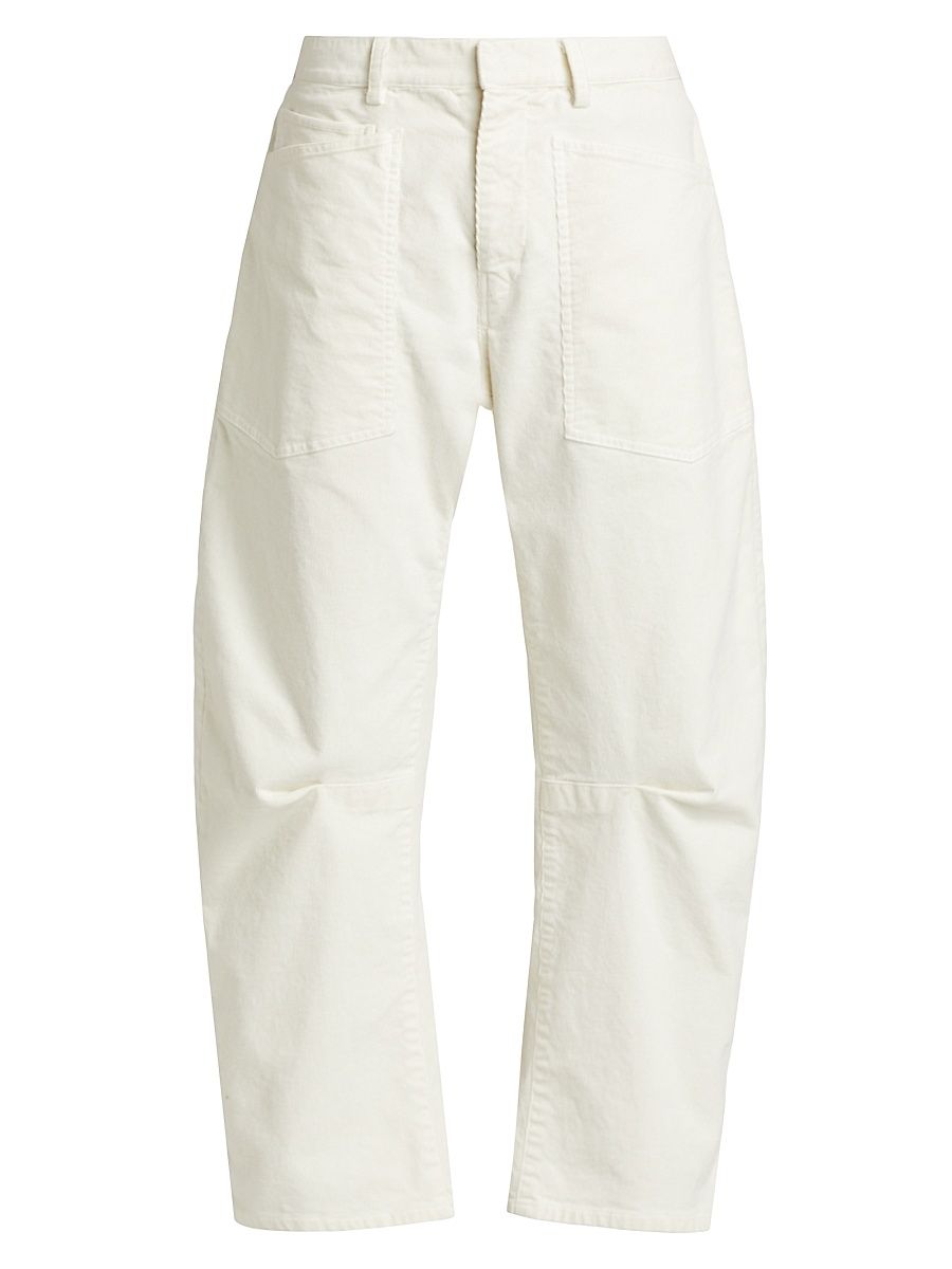 Nili Lotan Women's Shon Corduroy Pants - Stone - Size 12