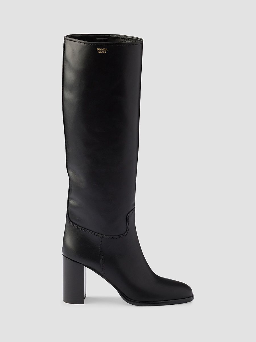 Women's Leather Boots - Black - Size 6.5