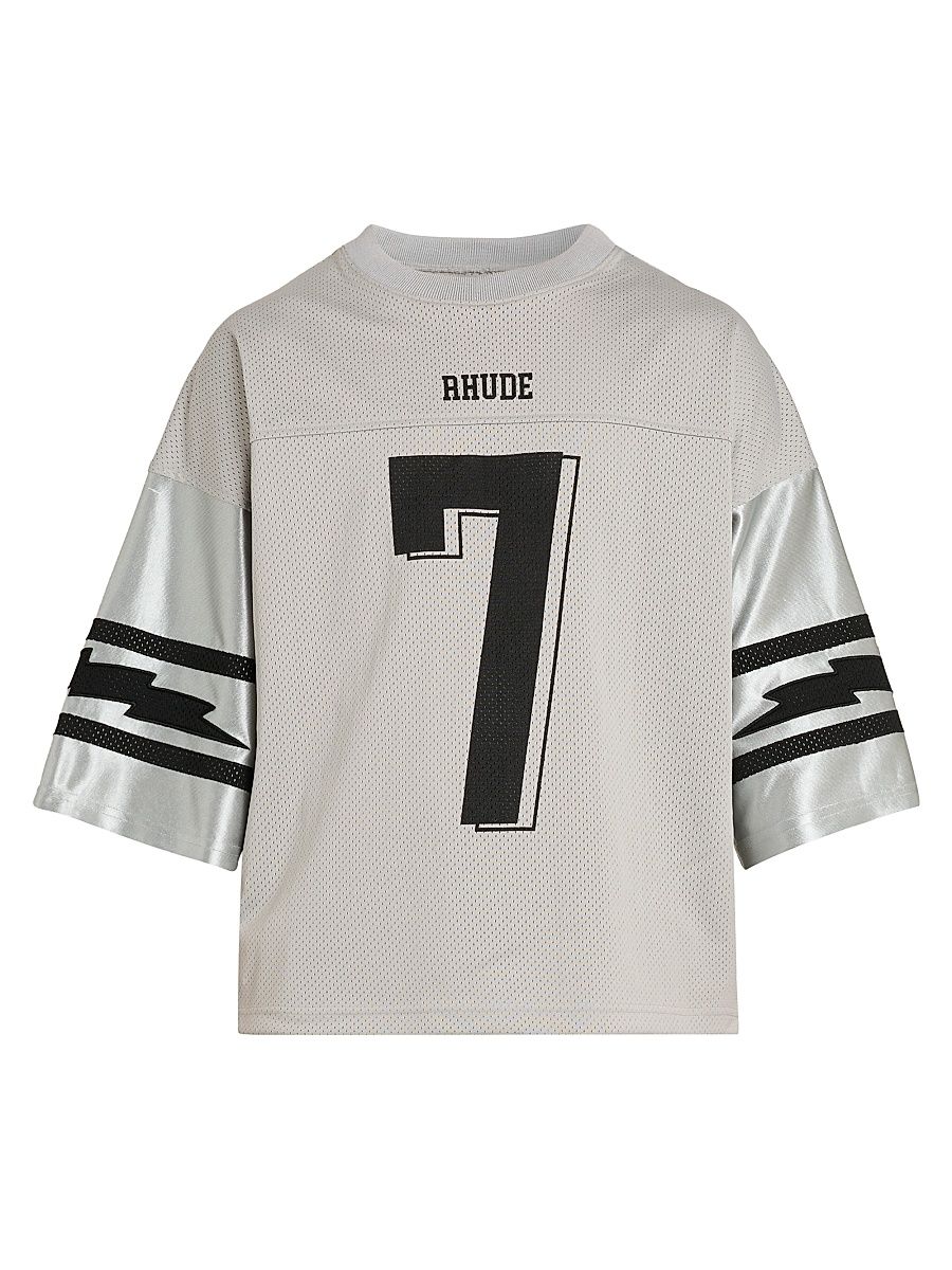 Men's Lightning Football Jersey Tee - Grey Silver - Size XL