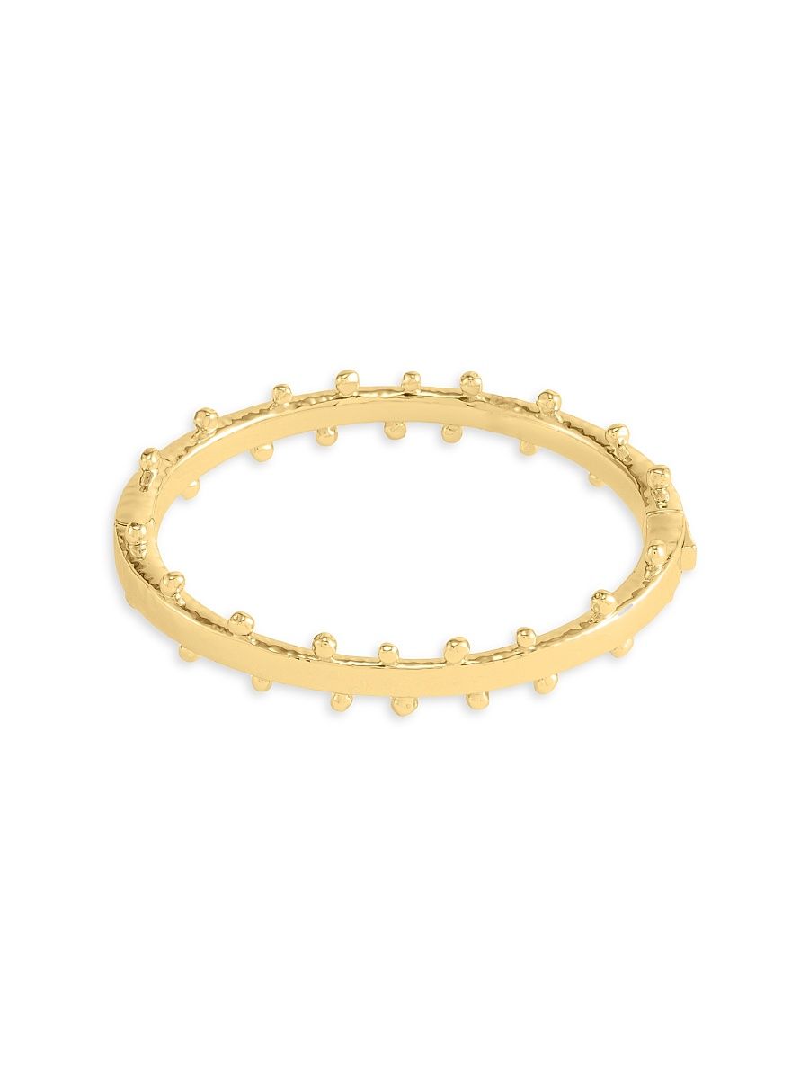 Women's Milos 18K-Gold-Plated Studded Bangle - Gold