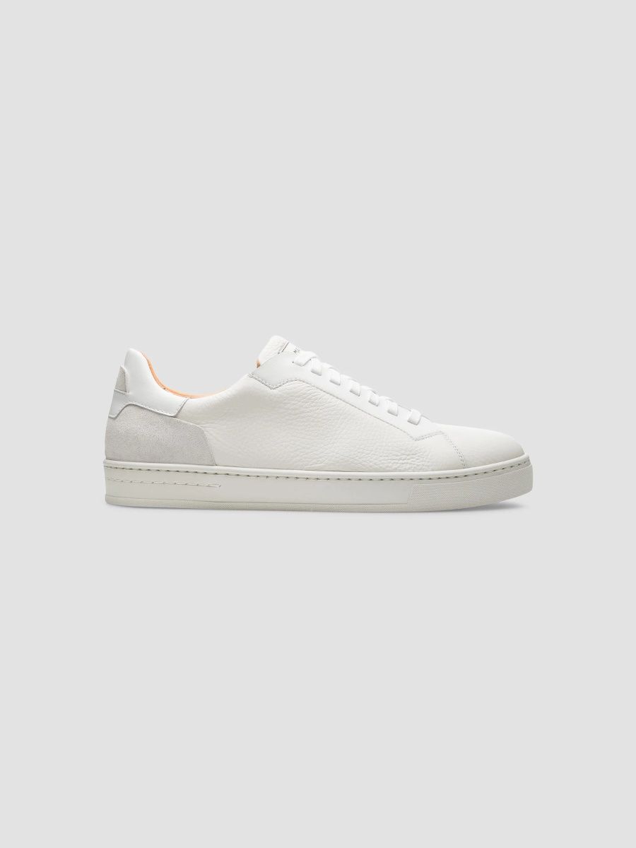 Magnanni Men's Amadeo Leather Low-Top Sneakers - White - Size 11