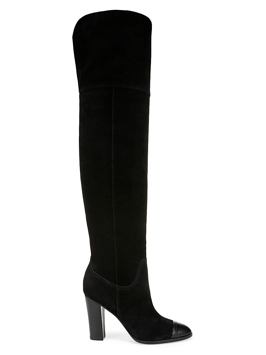 Women's Conrad Suede Over-The-Knee Boots - Black - Size 11