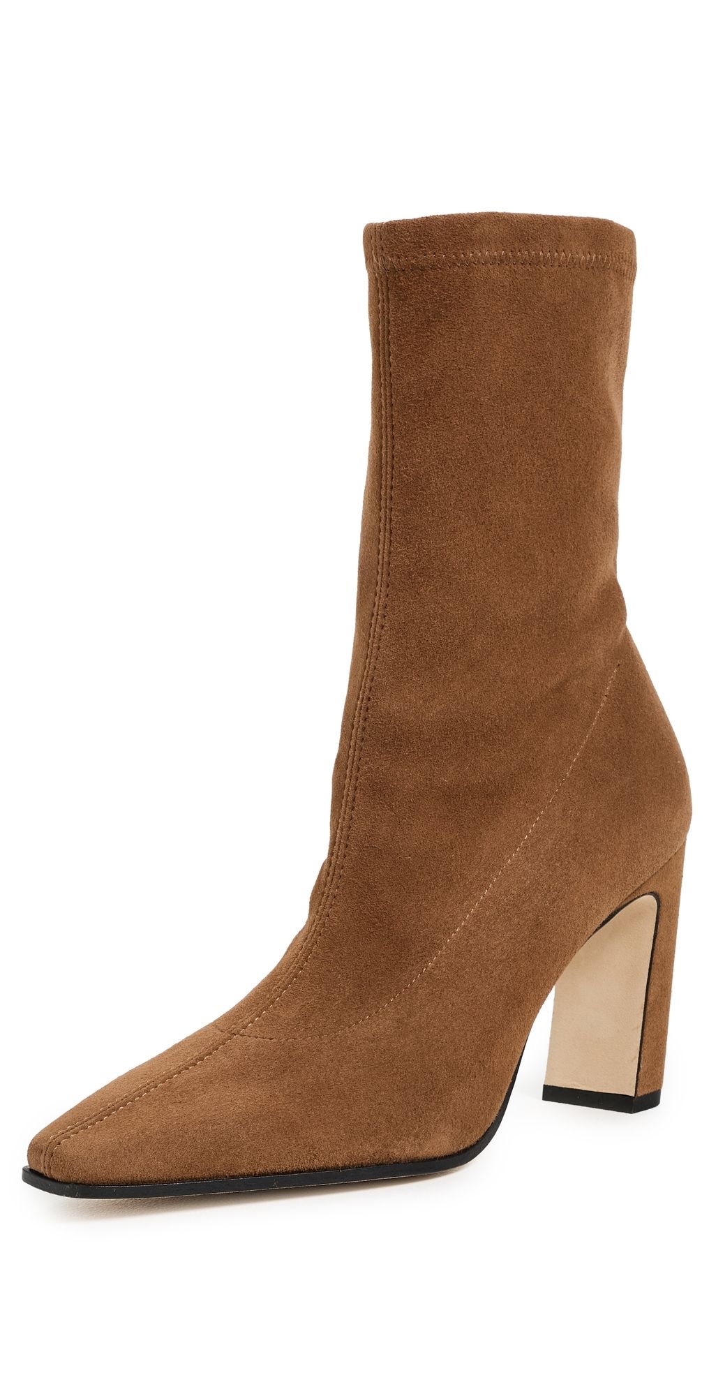 Stuart Weitzman Stassi Stretch Booties Toasted Almond 9