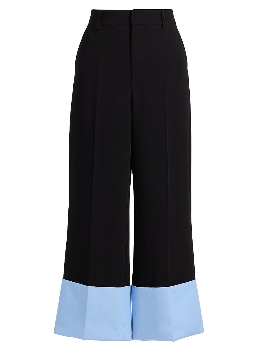 Women's Maesa Turn-Up Pants - Black Cornflower - Size 16