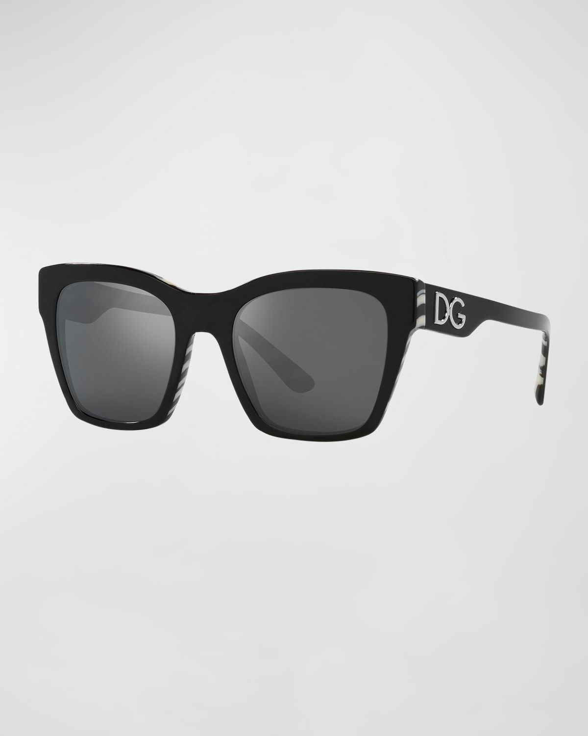 Mirrored DG Acetate Square Sunglasses