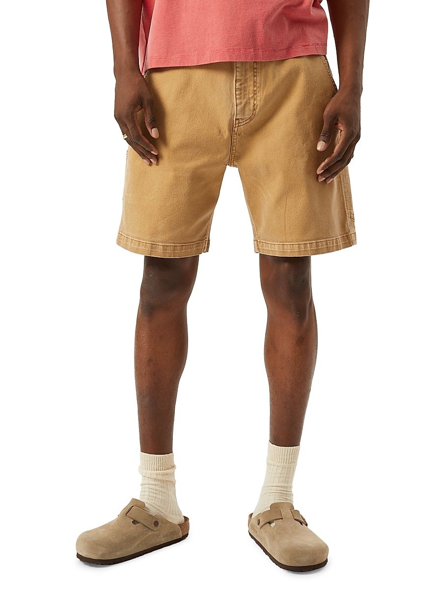 Men's Denim Painter Shorts - Gold - Size 38