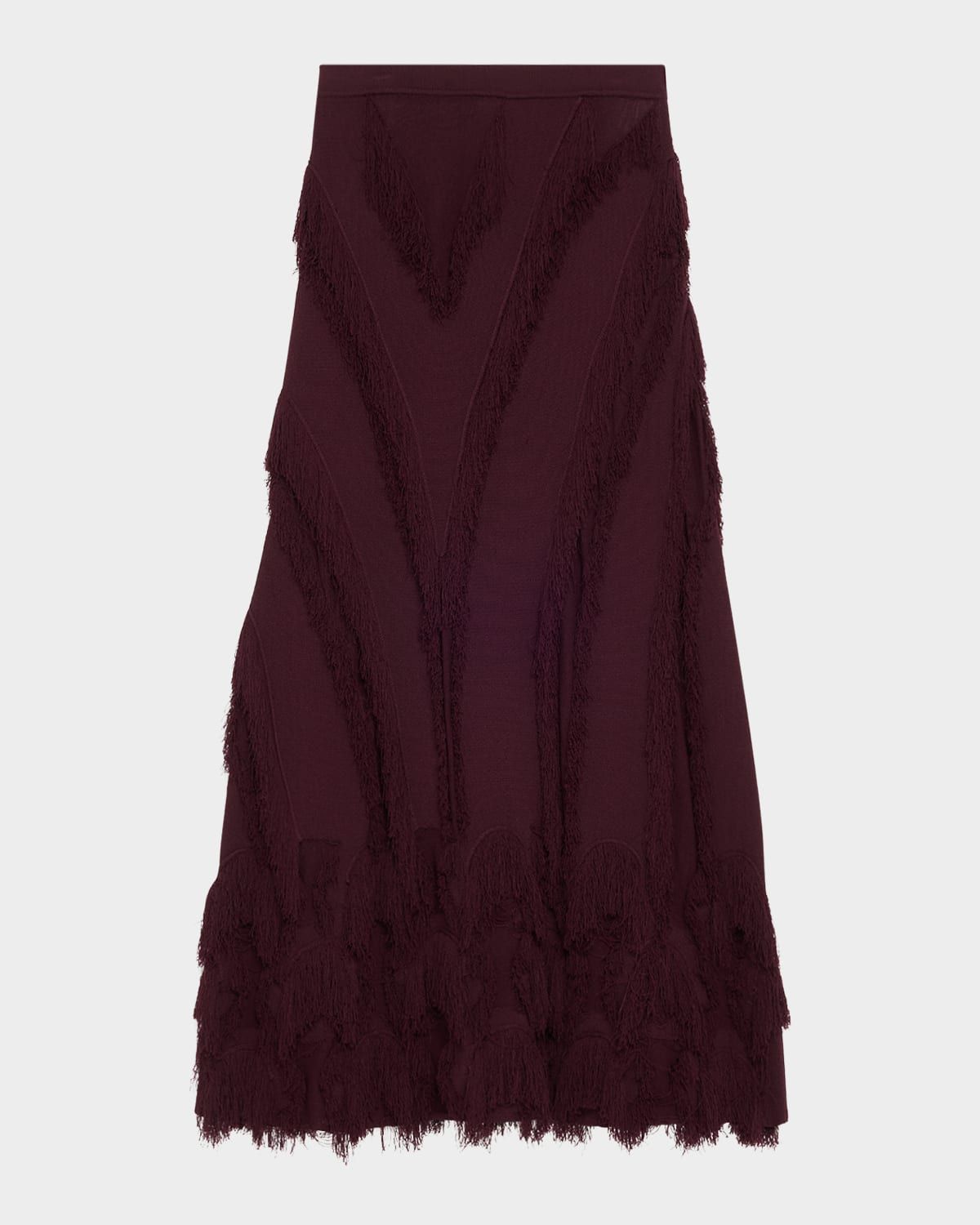 Astrid Macrame Fringe Knit Maxi Skirt