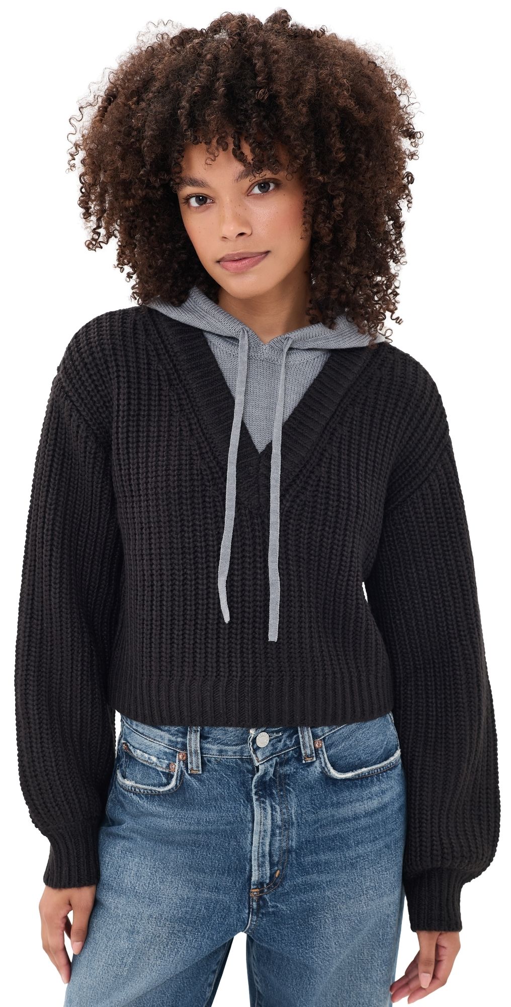Cinq à Sept Deidre Pullover Black/Heather Grey XS