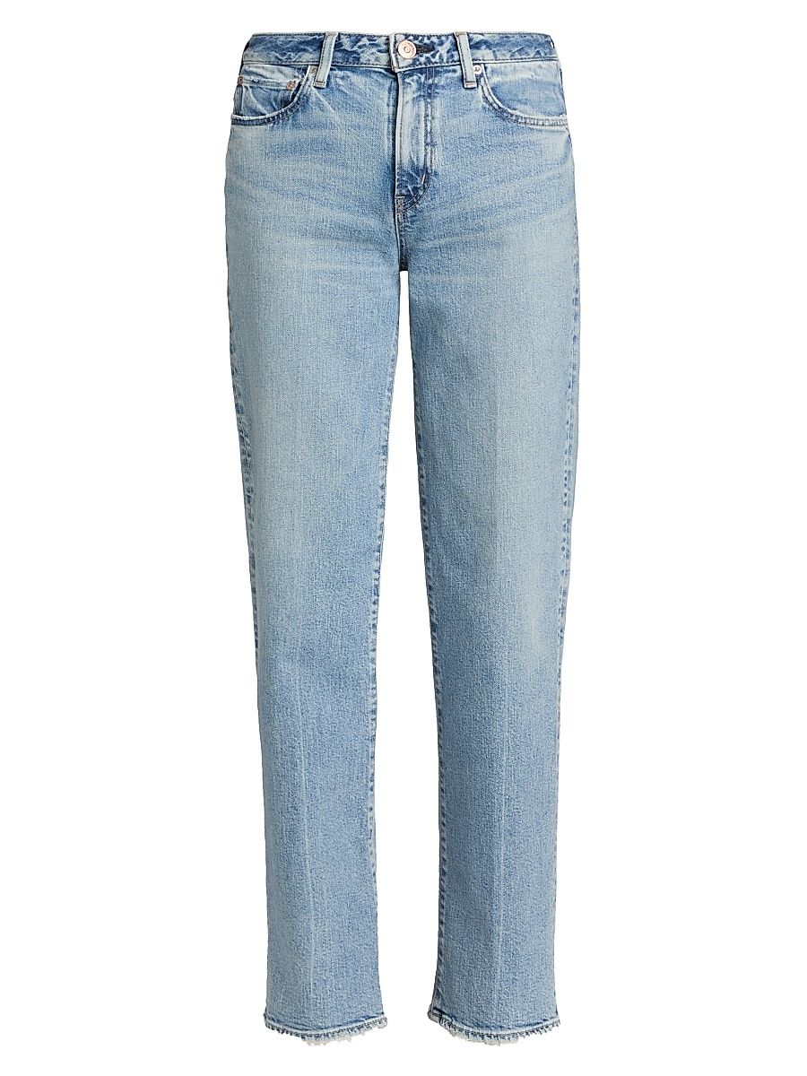 Women's Kingston Tailored Straight-Leg Jeans - Light Blue - Size 29