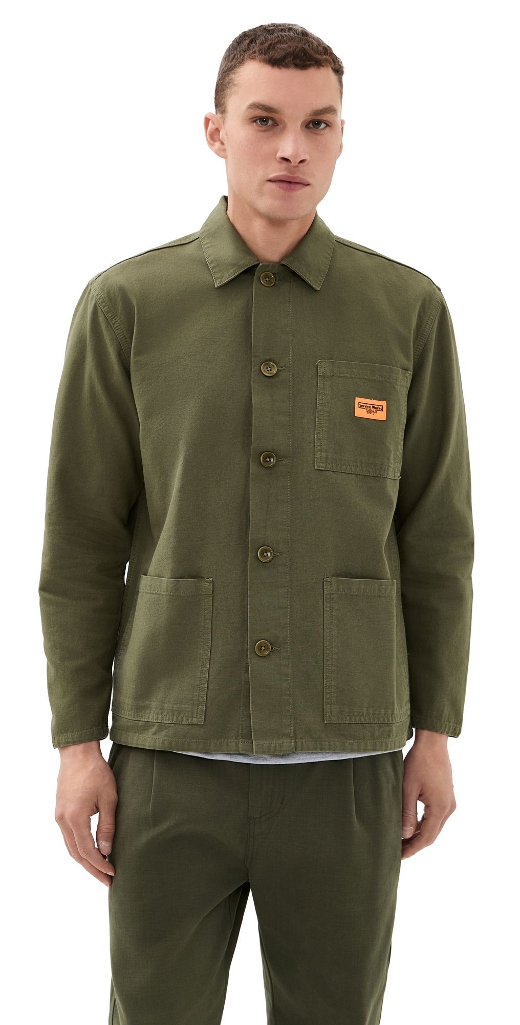 Service Works Canvas Chore Shirt Olive XL