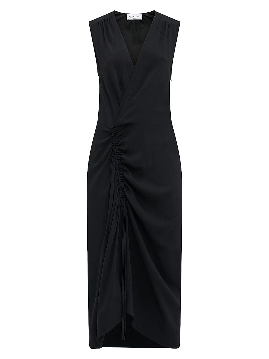 Women's Agnes Wrap Dress - Black - Size 8
