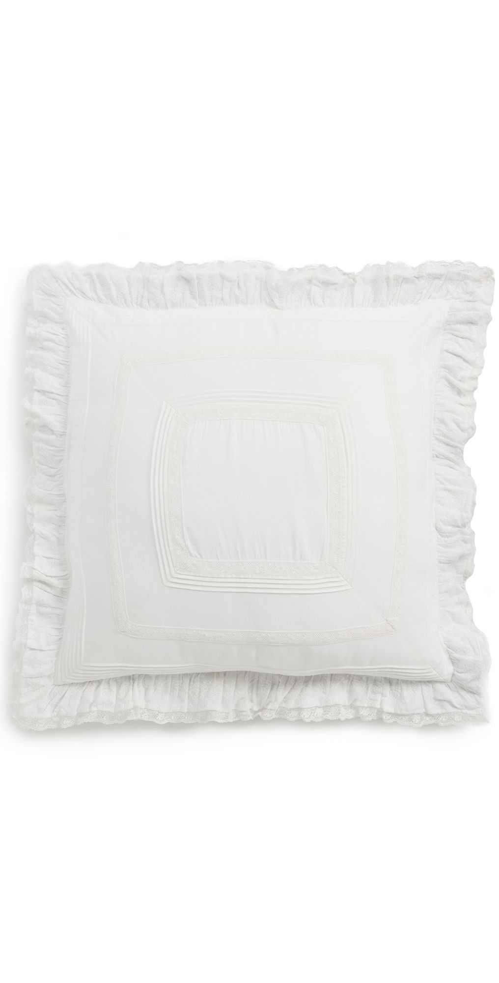 LoveShackFancy Victorian Euro Pillow White One Size