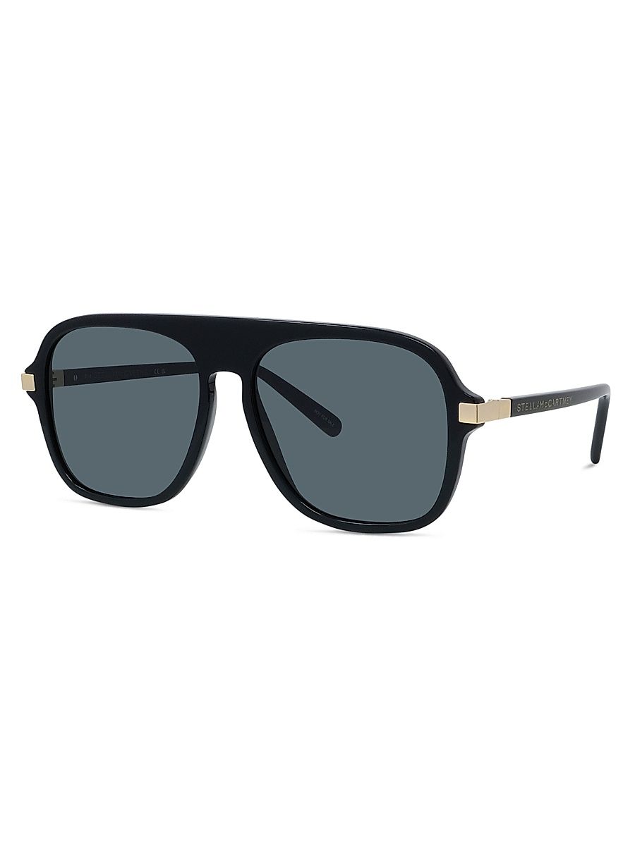 Women's Stella 57MM Pilot Sunglasses - Dark Grey Black