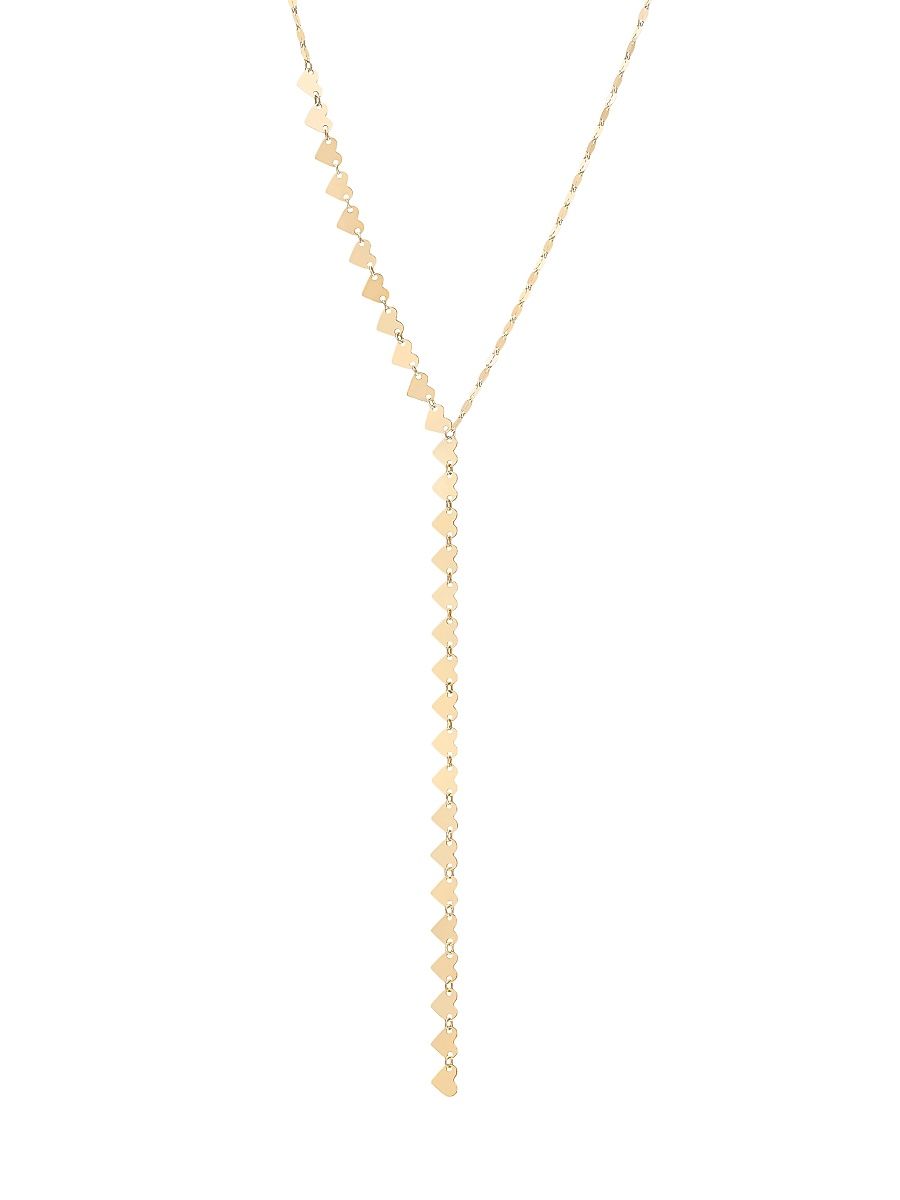 Women's Blake 14K Yellow Gold Heart Lariat Necklace - Yellow Gold