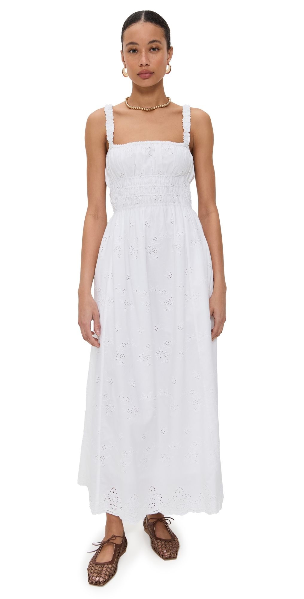 La Maregold June Dress Cloud White Eyelet XL