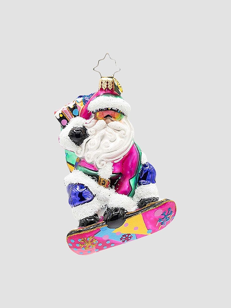 Whimsical Santa Shreddin' Claus Ornament