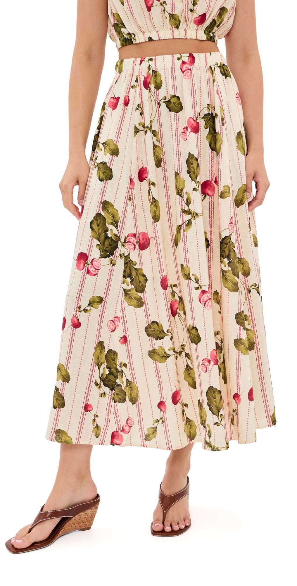 Madelynne Meadow Skirt Natural Radish XL