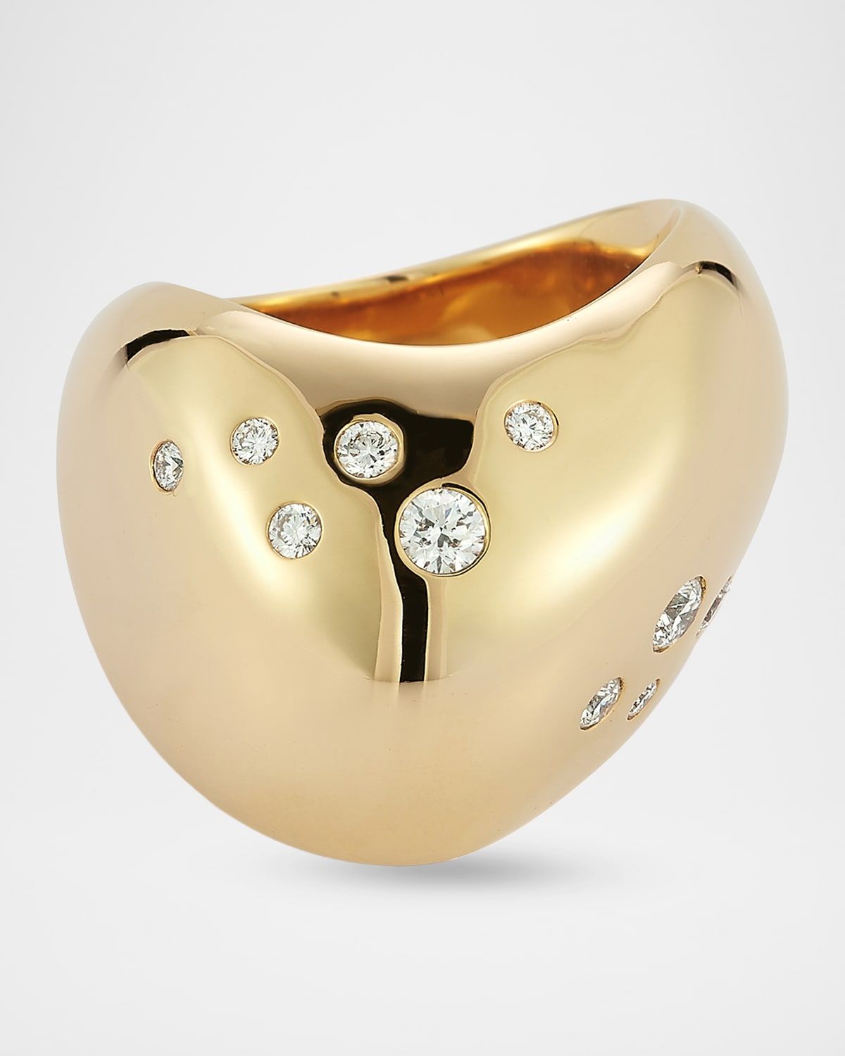 Julian Burnished Diamond Wave Ring