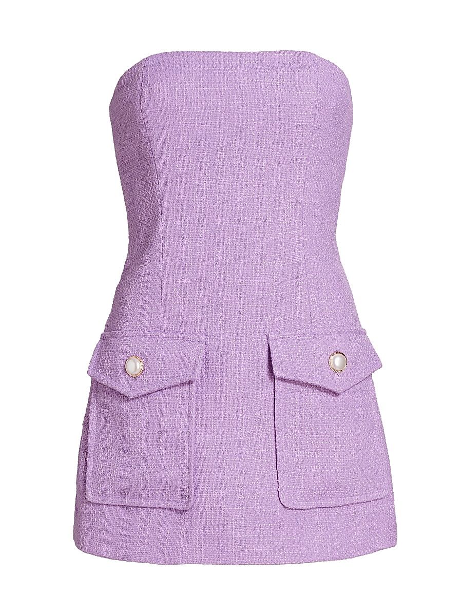 Women's Taren Tailored Tweed Minidress - Lavender - Size XL