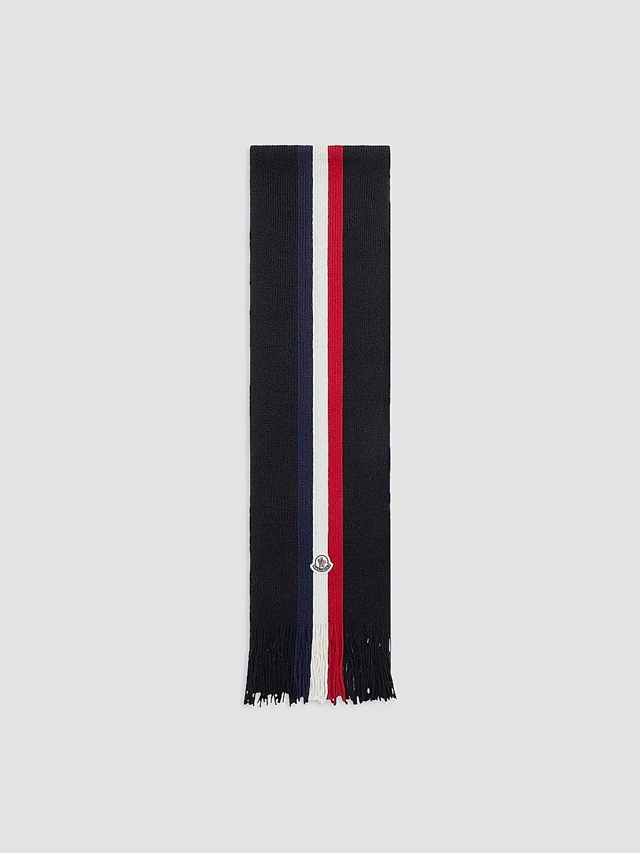 Men's Scarf in Wool - Black Multi