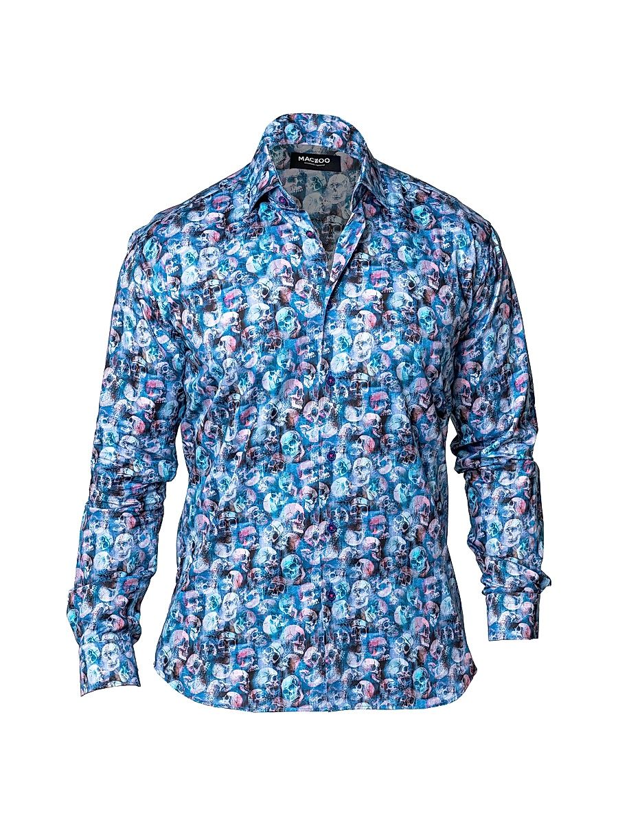 Men's Fibonacci Skelz Shirt - Blue - Size Large